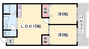 コーポラス今宿の物件間取画像